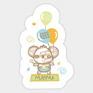 Koala Playing Balloons Sticker